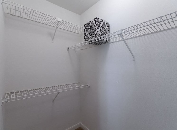 Walk-in Closet with Wire Shelves